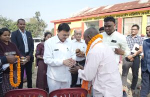 मंत्री लखन लाल की उपस्थिति में धान खरीदी का हुआ शुभारंभ…