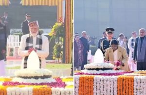 राष्ट्रपति और प्रधानमंत्री ने वाजपेयी के स्मारक सदैव अटल पर श्रद्धांजलि अर्पित की