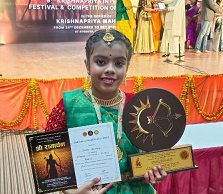 कोरबा की इशिता कश्यप ने अयोध्या में रचा इतिहास, राष्ट्रीय कथक प्रतियोगिता में प्रथम पुरस्कार जीतकर बढ़ाया छत्तीसगढ़ का मान