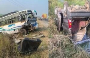 बस और वैन में आमने-सामने की टक्कर में 5 लोगों की मौत, 7 घायल…