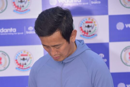 Footballer Bhaichung Bhutia Mentors Young Athletes at BALCO’s Khel Academy in Korba