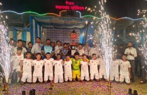 NTPC लारा में आयोजित U-20 फुटबॉल चैंपियनशिप में नारायणपुर ने दंतेवाड़ा को 4-1 से हराया