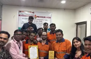 नेशनल सेफ्टी मंथ पर LIPL सेफ्टी टीम ने लगाया रक्तदान शिविर, 45 लोगों ने किया स्वैच्छिक रक्तदान