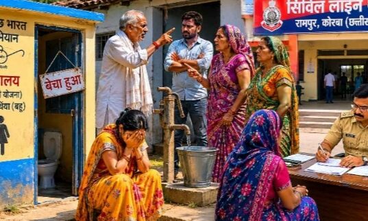 ससुर ने बेंच दिया “TOILET” बहुएं थाने पहुंचकर बताई आपबीती