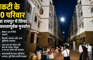नकटी में शासकीय भूमि से अतिक्रमण हटाने से पहले सरकार ने प्रभावित परिवारों को दिया पक्का आवास
