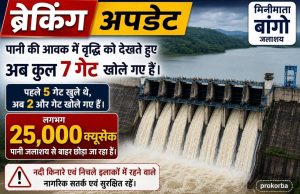 मिनीमाता बांगो जलाशय के 7 गेट खुले, हसदेव नदी किनारे अलर्ट