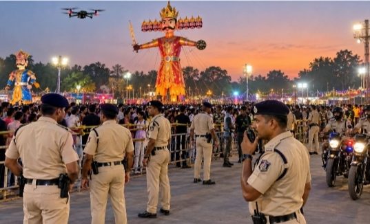 दशहरा पर कोरबा में 500 पुलिस अधिकारी-जवान तैनात, शाम को रावण दहन के दौरान रहेगी कड़ी सुरक्षा