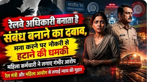 ‘रेलवे अधिकारी संबंध बनाने का दबाव बनाता है, मना करने पर नौकरी से हटाने की धमकी’, महिला कर्मचारी ने लगाए गंभीर आरोप, रेल मंत्री और महिला आयोग से लगाई न्याय की गुहार